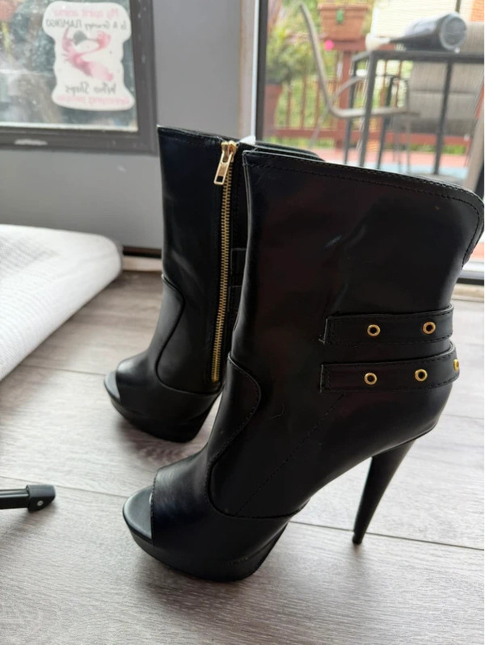 Paper Fox 'Laykn' Peep-Toe Platform Ankle Boots - Size 8.5